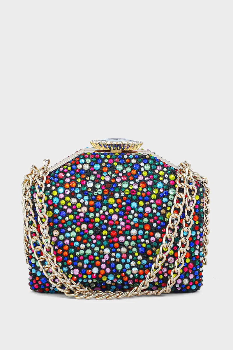 Party Wear Clutch BK4048-Multy