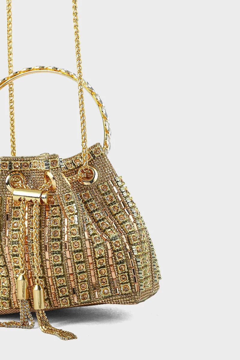 Party Wear Clutch BK4051-Rose Gold