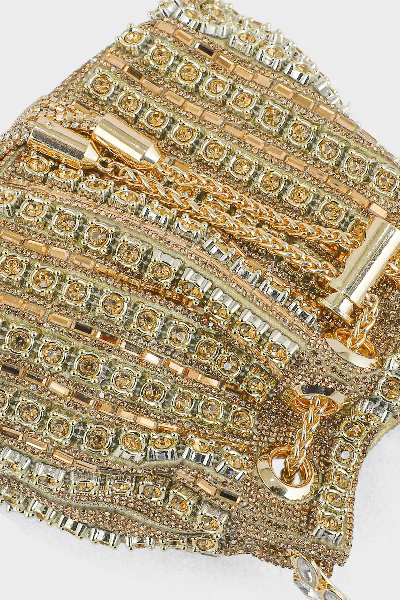 Party Wear Clutch BK4051-Rose Gold