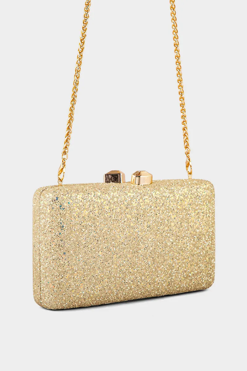 Party Wear Clutch BK4078-Golden