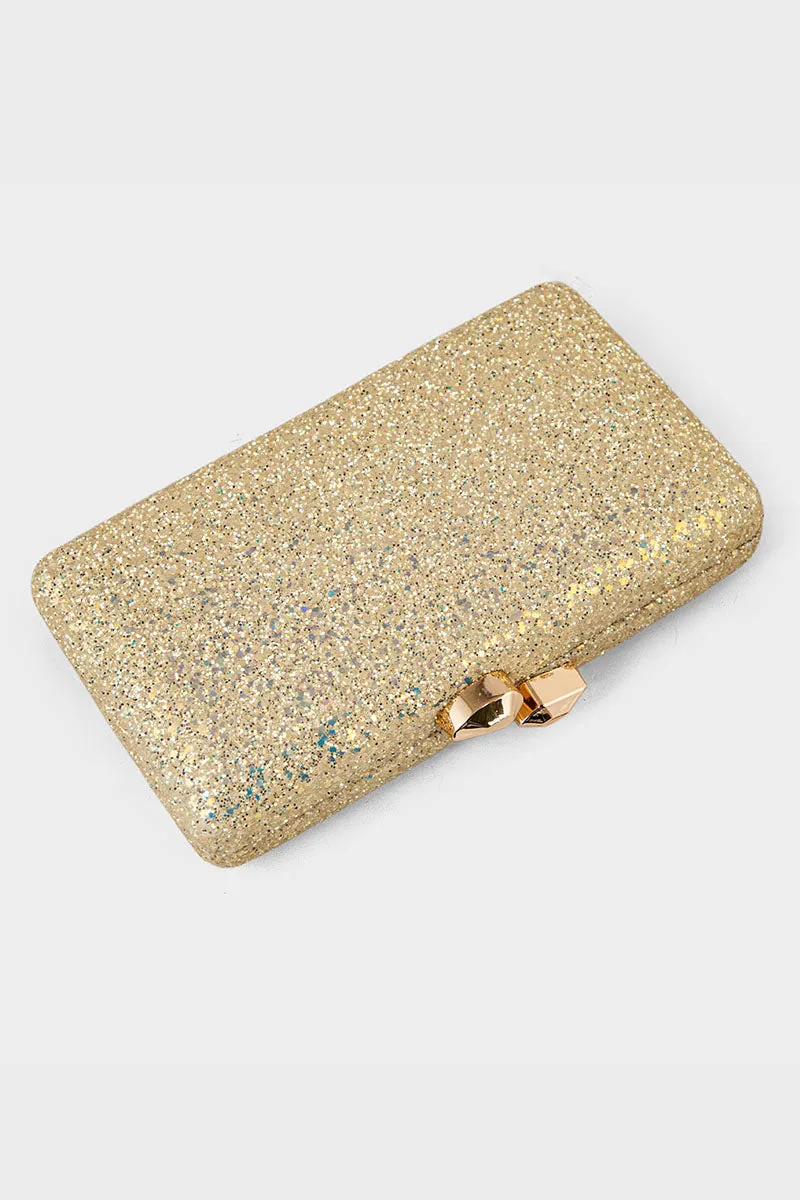Party Wear Clutch BK4078-Golden