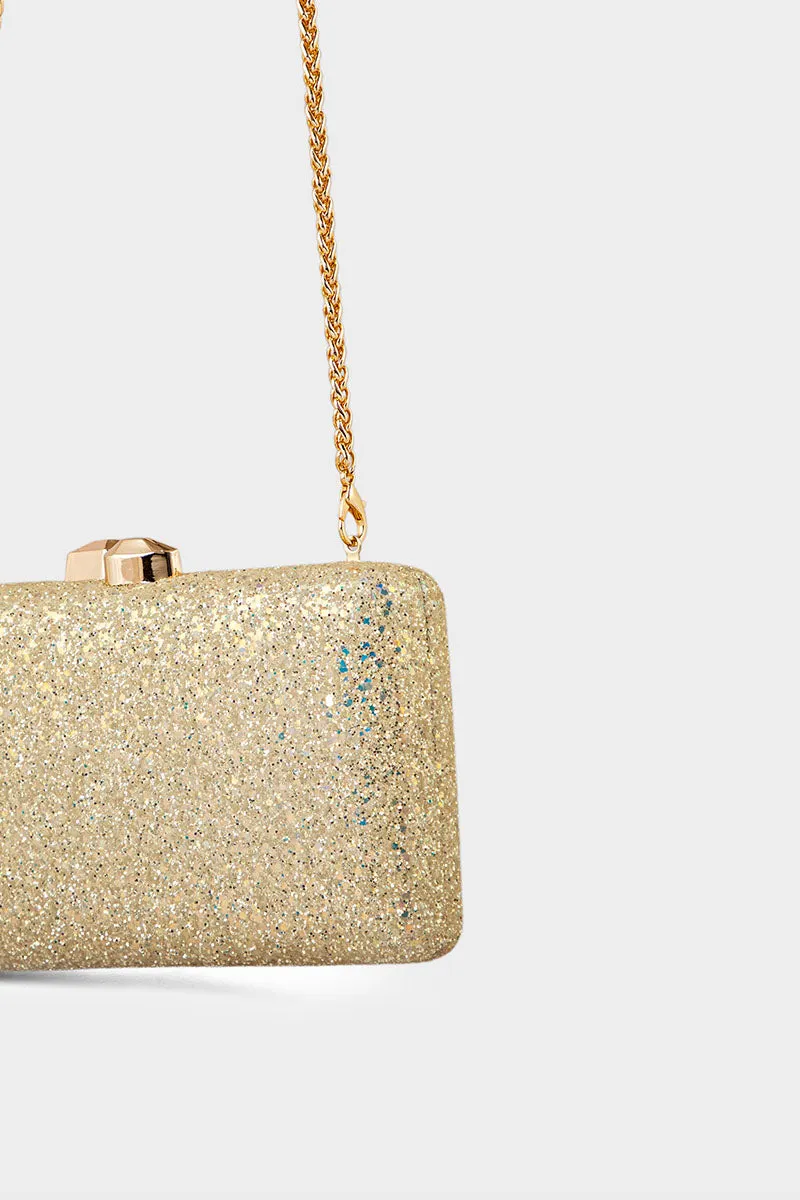 Party Wear Clutch BK4078-Golden