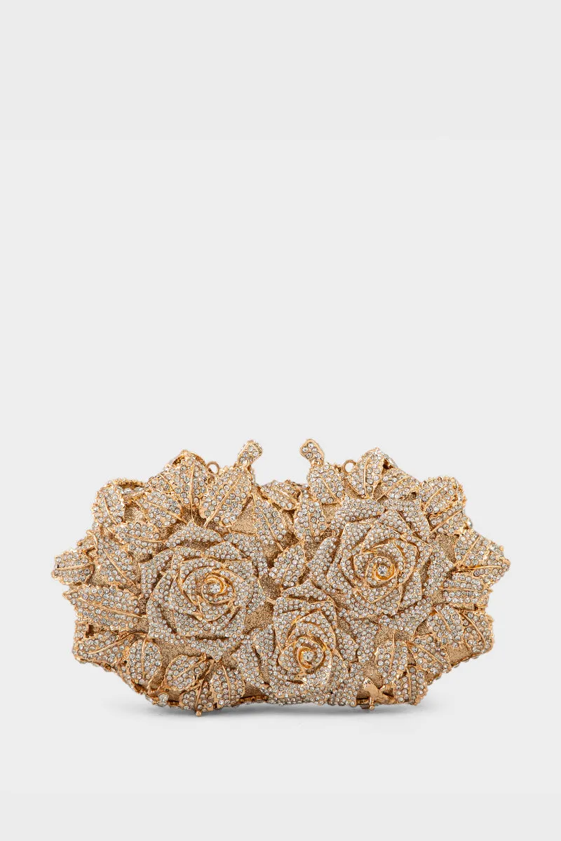 Party Wear Clutch BK4093-Golden
