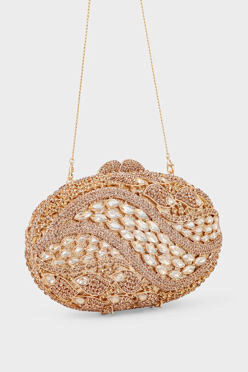 Party Wear Clutch BK4095-Bronze