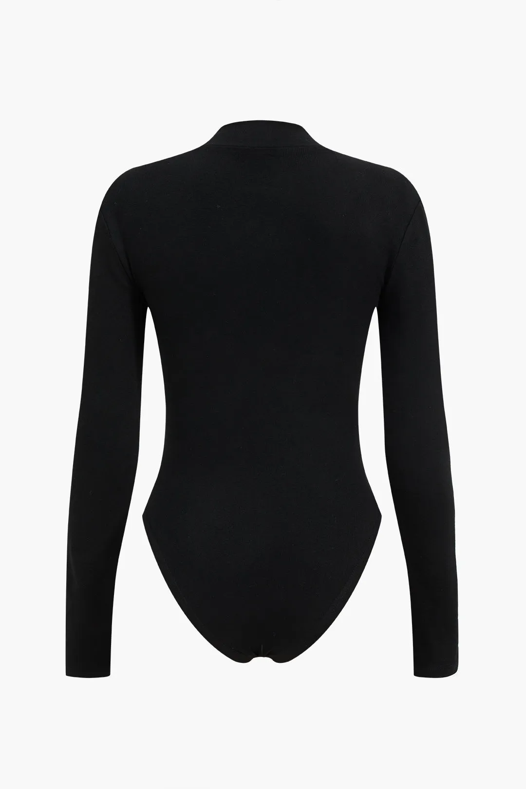 Patchwork Faux Leather Long Sleeve Bodysuit
