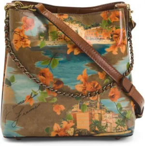 Patricia Nash Leather FRENCH RIVIERA Elanor Elanor Belted Bucket Crossbody
