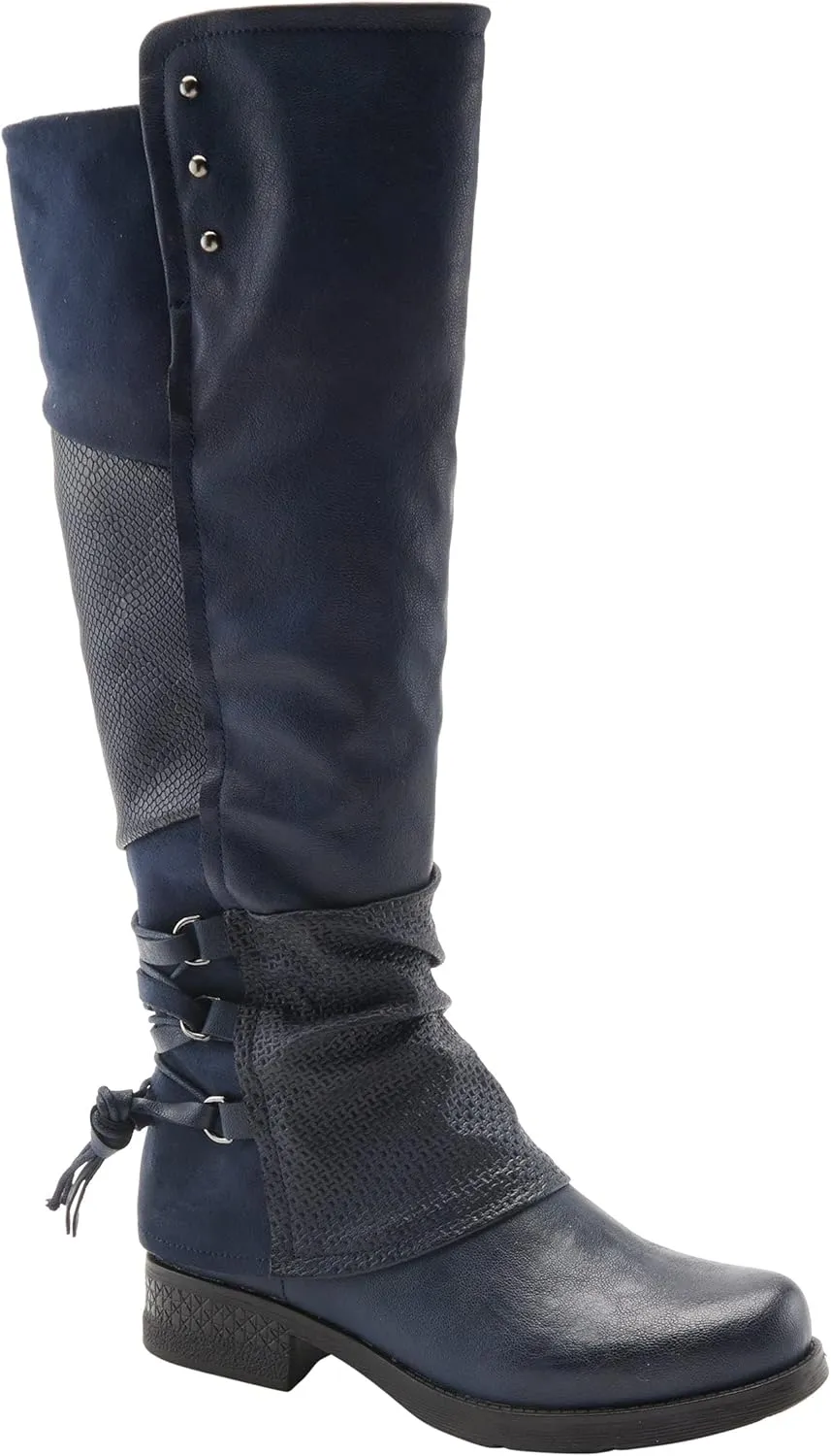 PATRIZIA Spring Step Maxie Boots for Women - Modern Pull-On Tall Boots with Zipper Closure - Knee High Ladies Boots for Outdoor