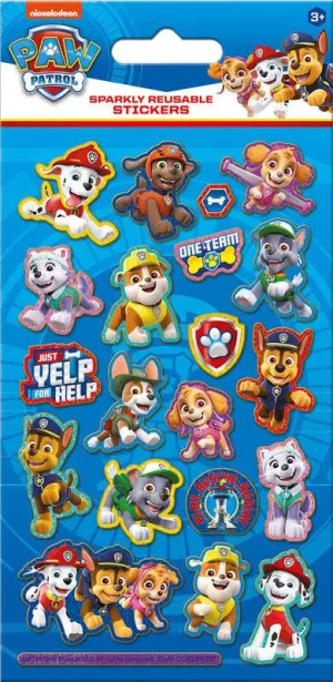 Paw Patrol Reusable Foil Sparkly Stickers