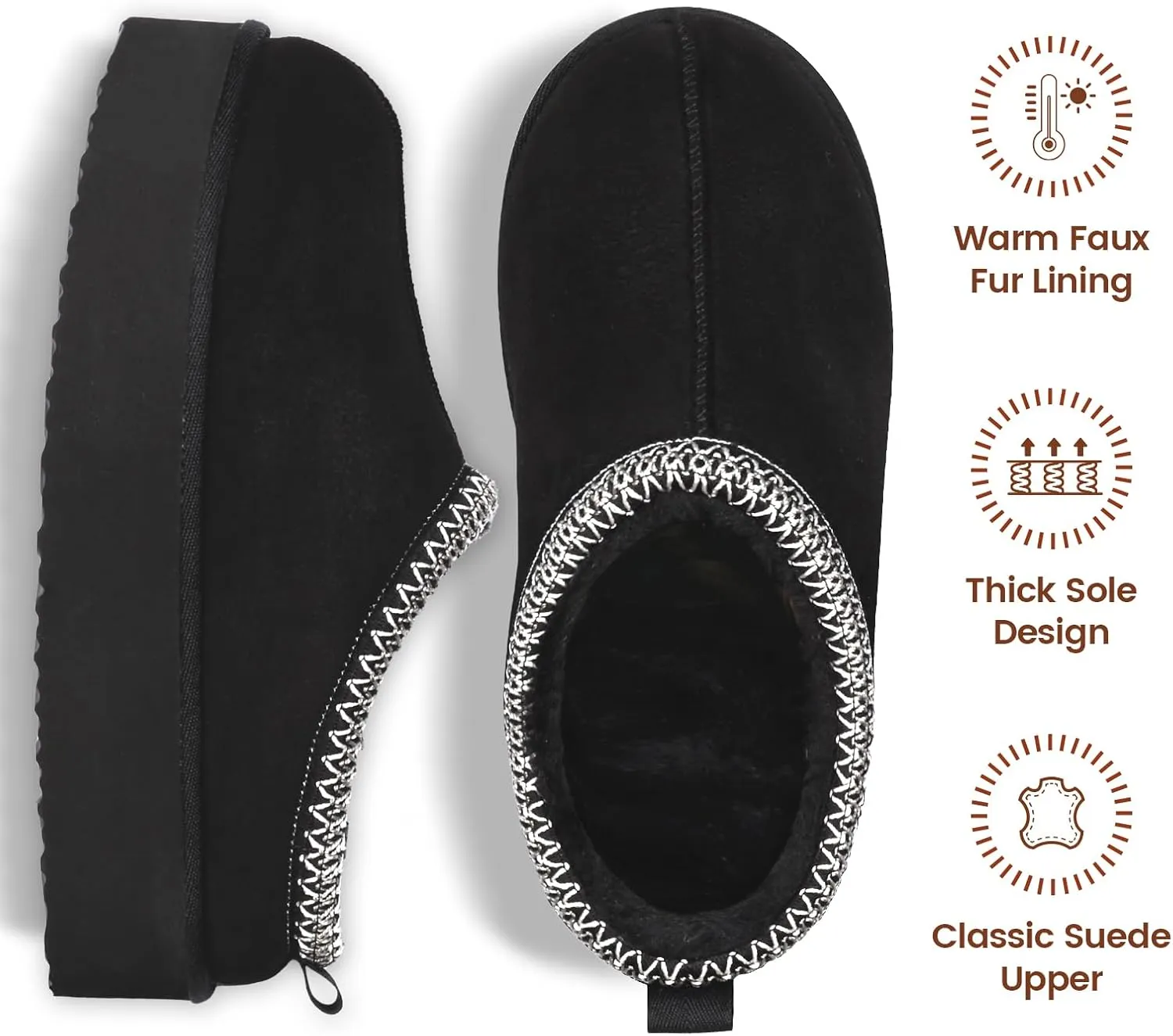 Platform Slippers for Women Snow Winter Womens Slippers Fluffy House Slippers for Indoor and Outdoor