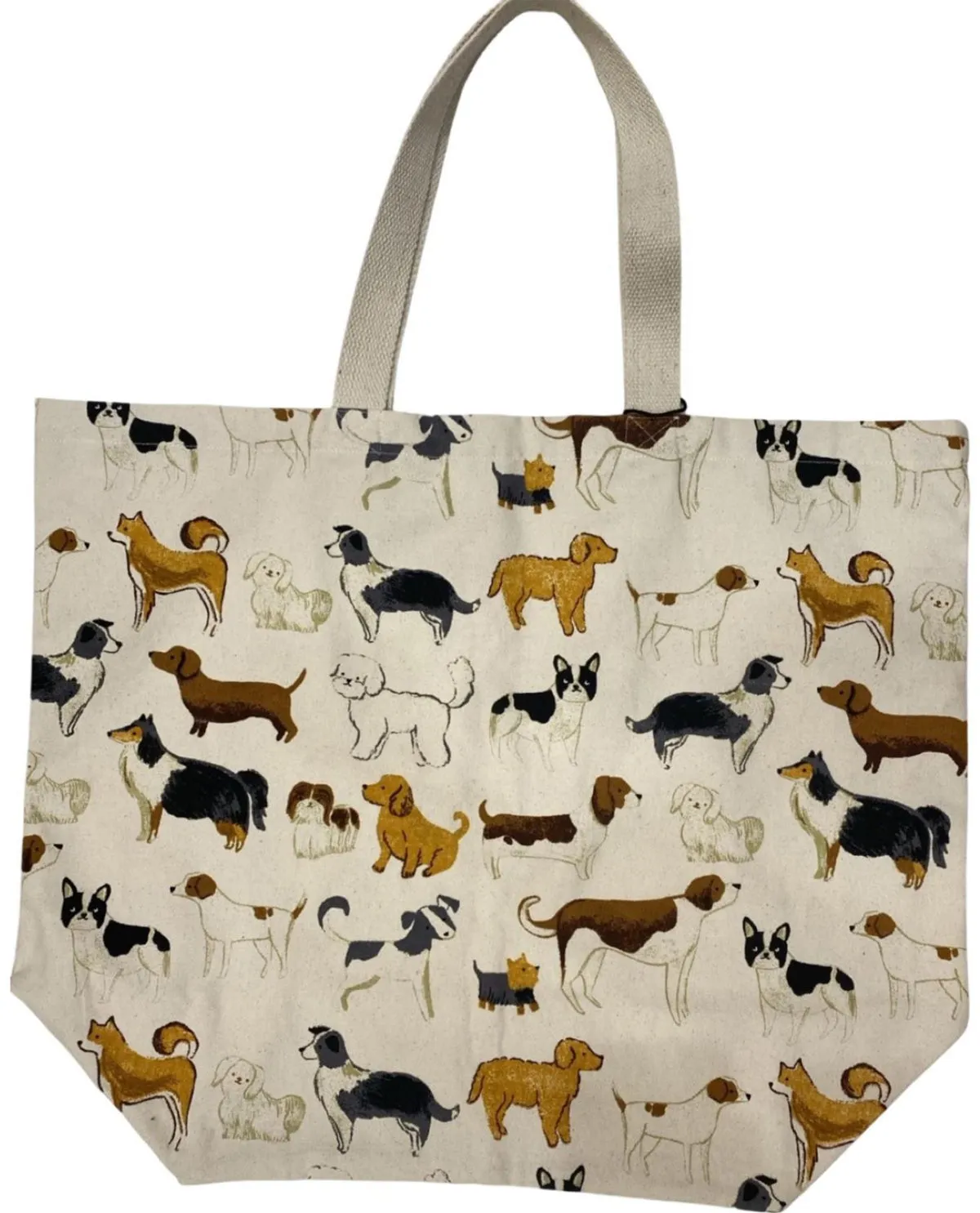 Playful Dogs Canvas Tote Bag