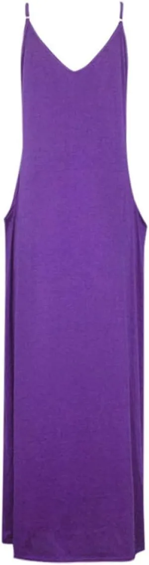 Plus Size Maxi Dress for Women's Pajamas Sleeveless V-Neck Skirt Round Neck with Pocket Long Dresses Daily Wear