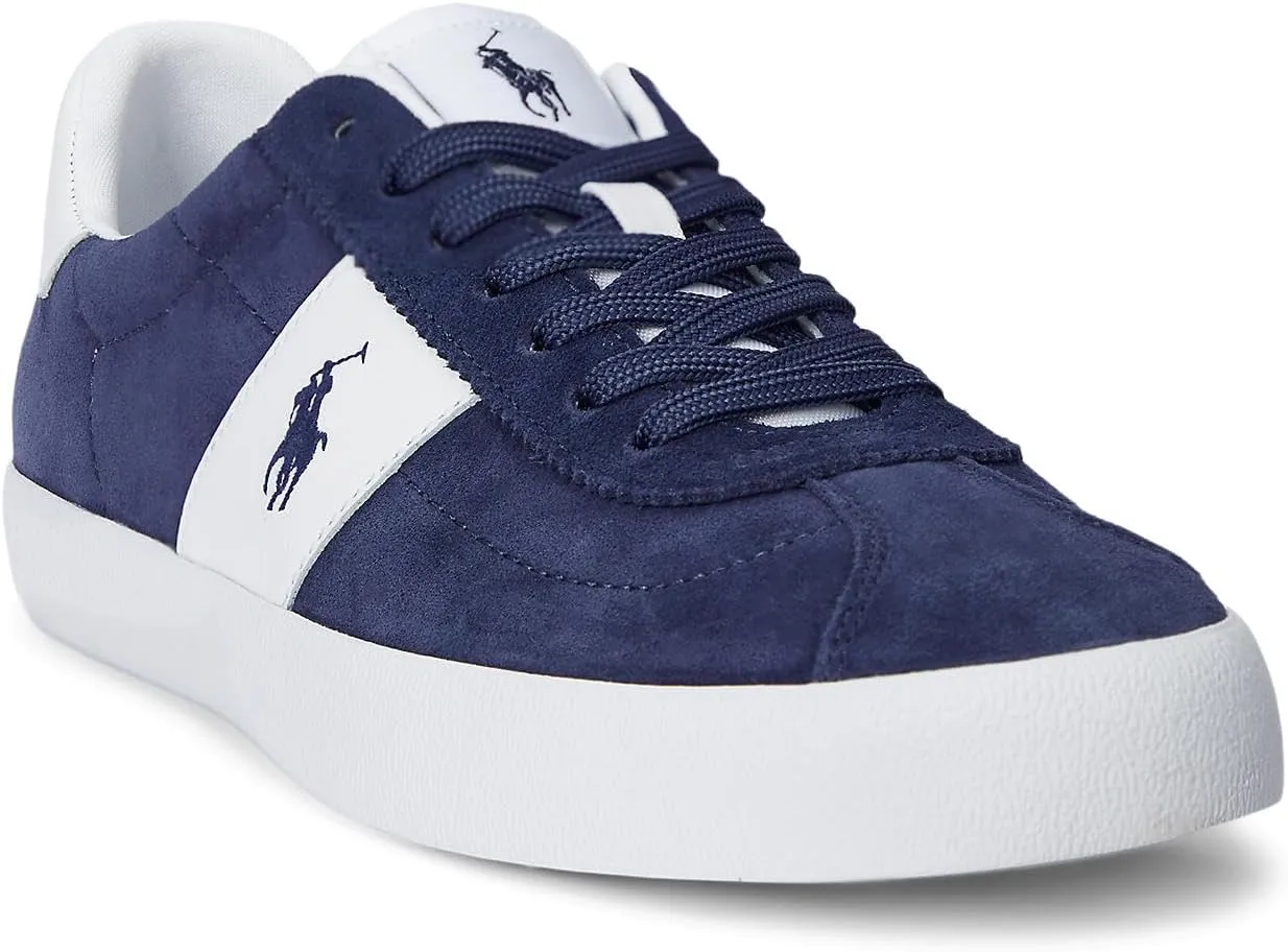 POLO RALPH LAUREN Mens Court Vulc Leather-Suede Sneaker