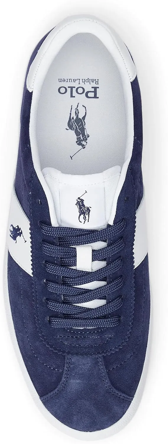POLO RALPH LAUREN Mens Court Vulc Leather-Suede Sneaker