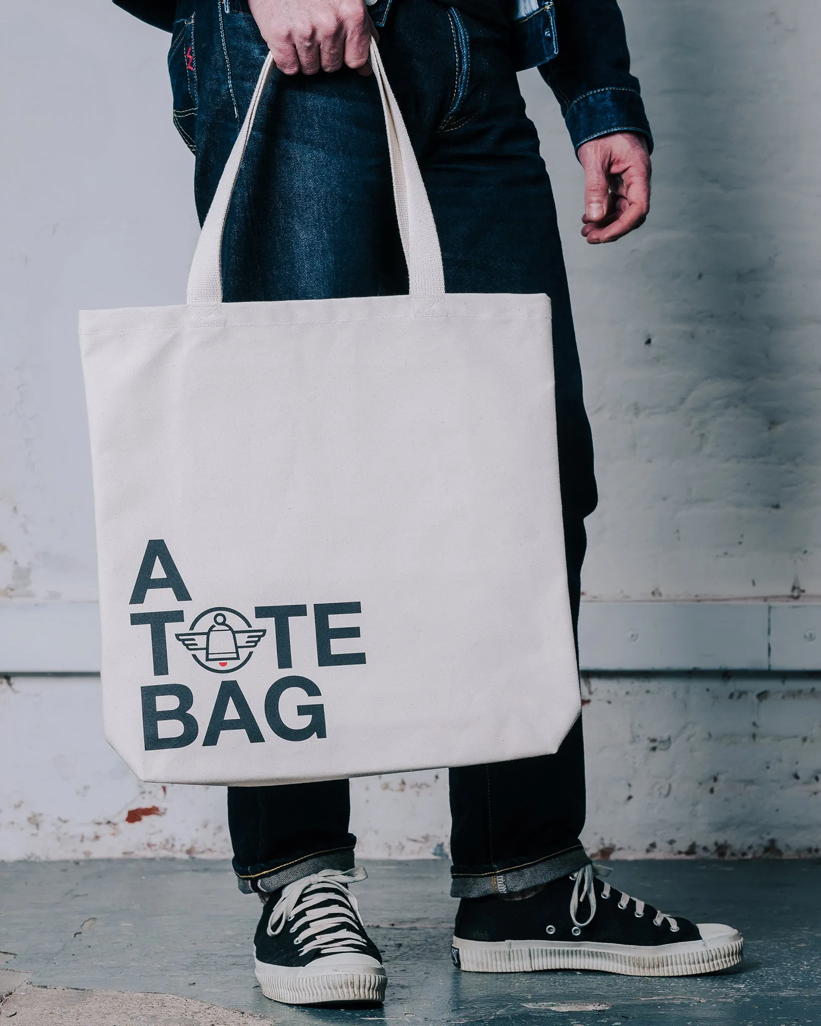 Printed Canvas Tote Bag - 'A Tote Bag' Print
