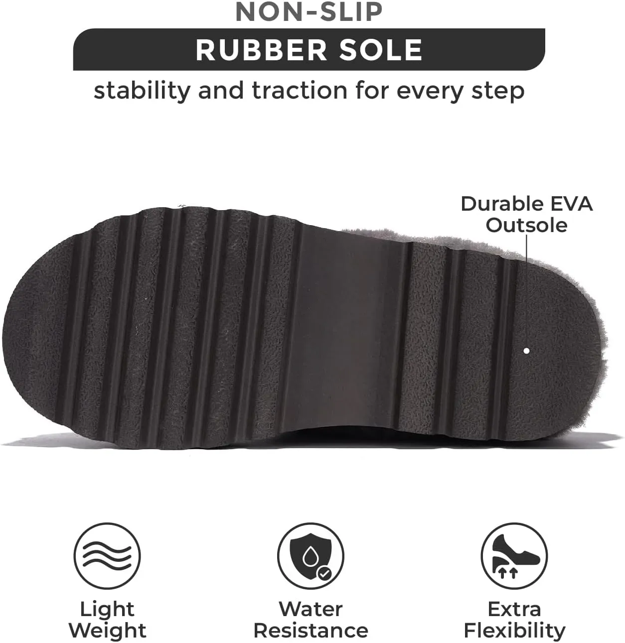 Project Cloud Genuine Leather Slippers for Women Indoor and Outdoor Fuzzy Slippers - Memory Foam Insole and Water-resistant Women Footwear (Snowy)