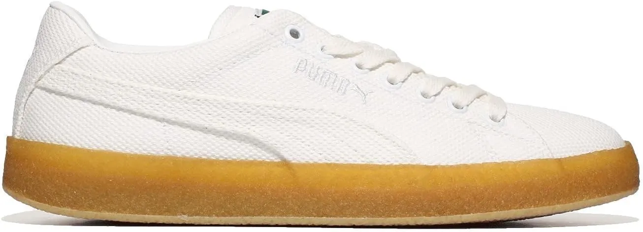 PUMA Mens Suede Crepe Canvas Lace Up Sneakers Shoes Casual - White
