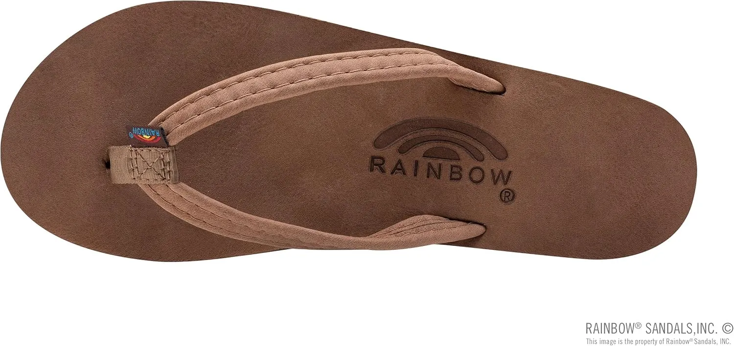 Rainbow Sandals Ladies Luxury Leather - Double Layer Arch Support with 1/2" Narrow Straps