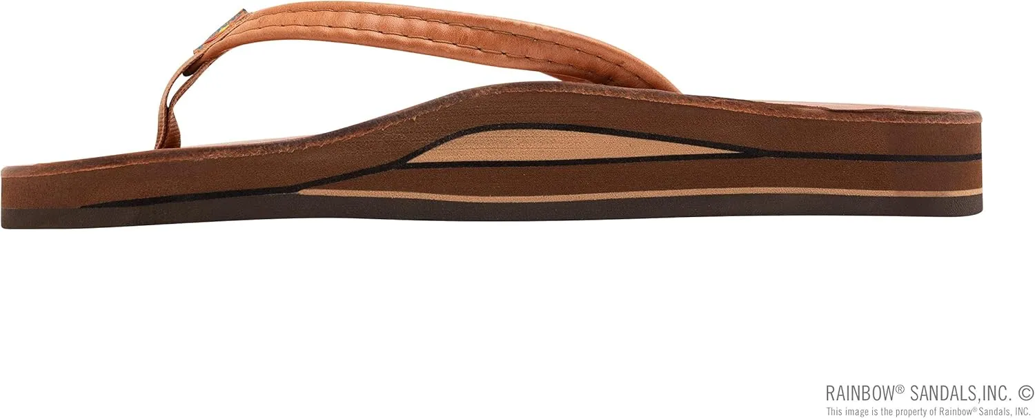 Rainbow Sandals Ladies Luxury Leather - Double Layer Arch Support with 1/2" Narrow Straps