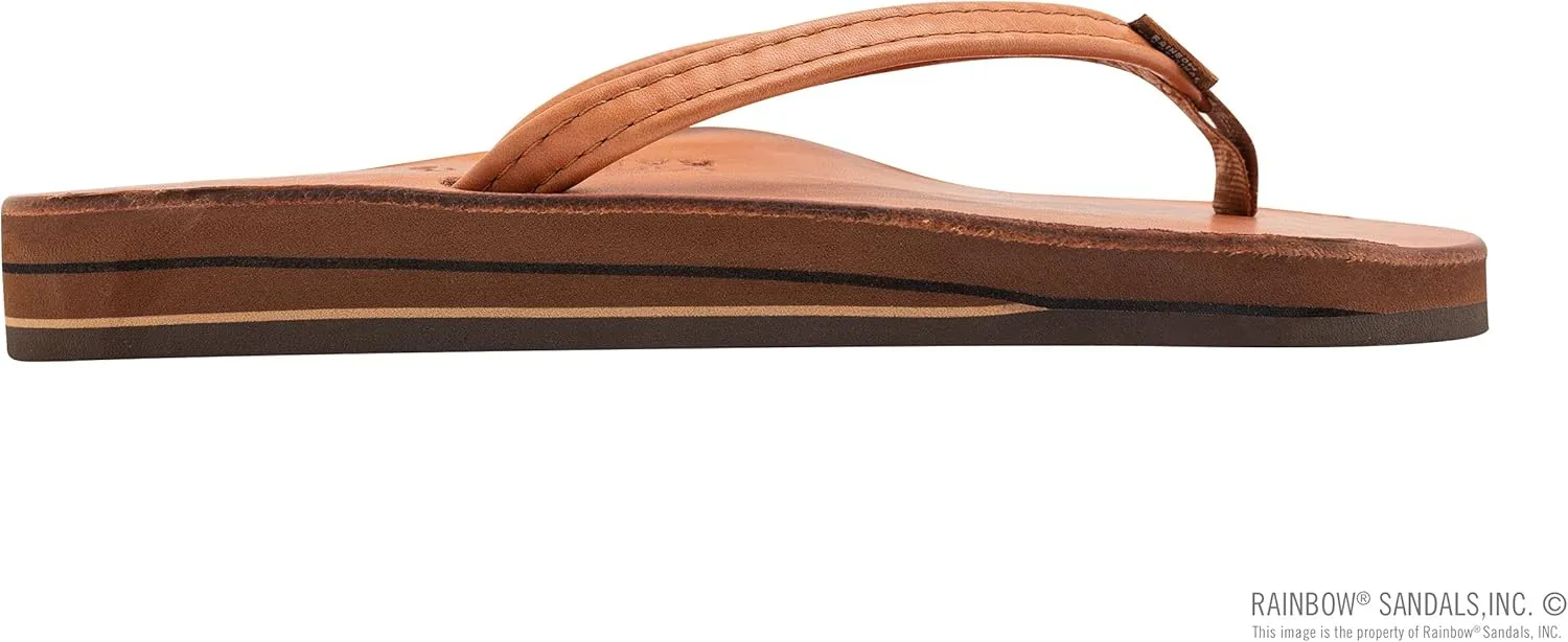 Rainbow Sandals Ladies Luxury Leather - Double Layer Arch Support with 1/2" Narrow Straps