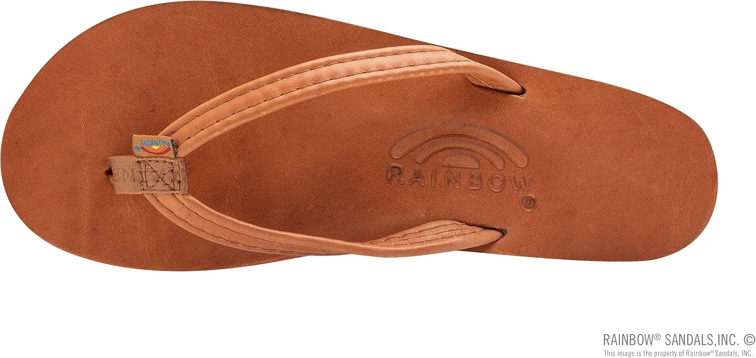 Rainbow Sandals Ladies Luxury Leather - Double Layer Arch Support with 1/2" Narrow Straps
