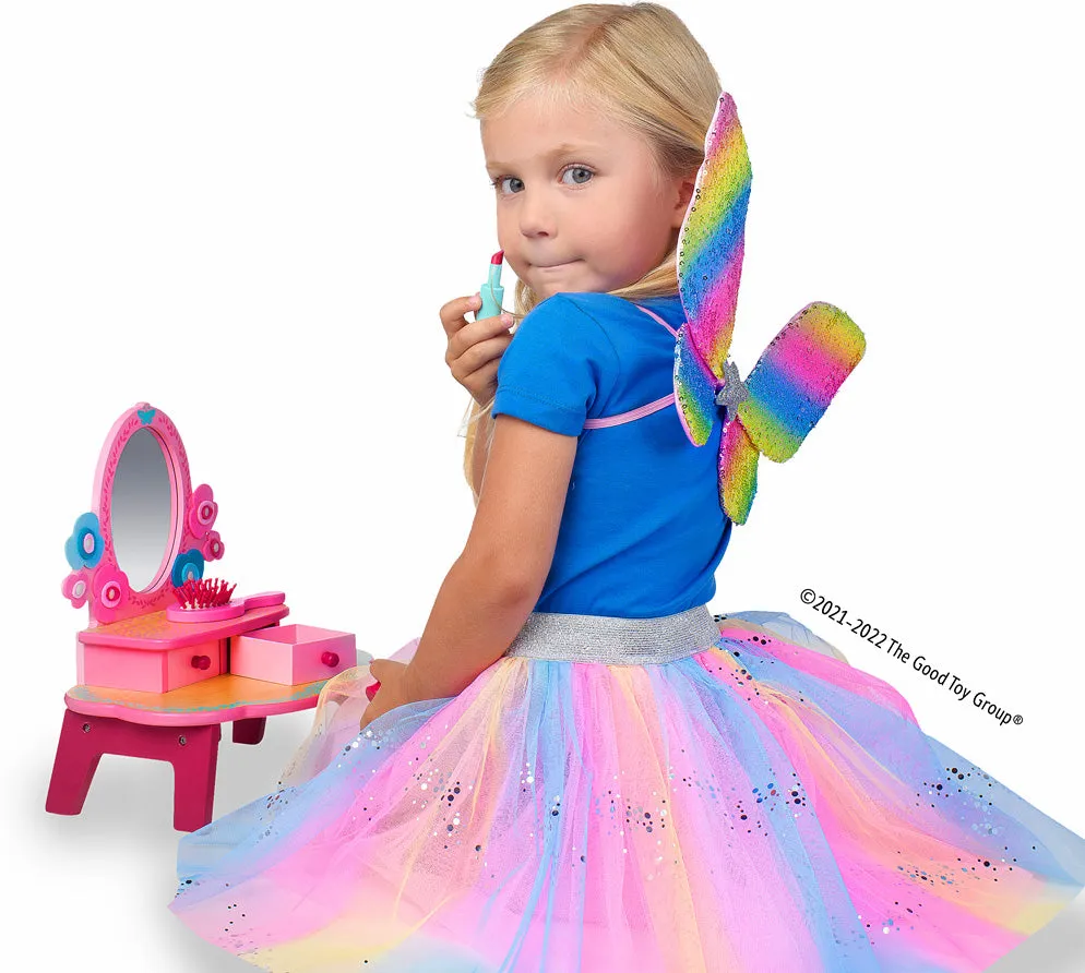 Rainbow Sequins Skirt, Wings and Wand Set