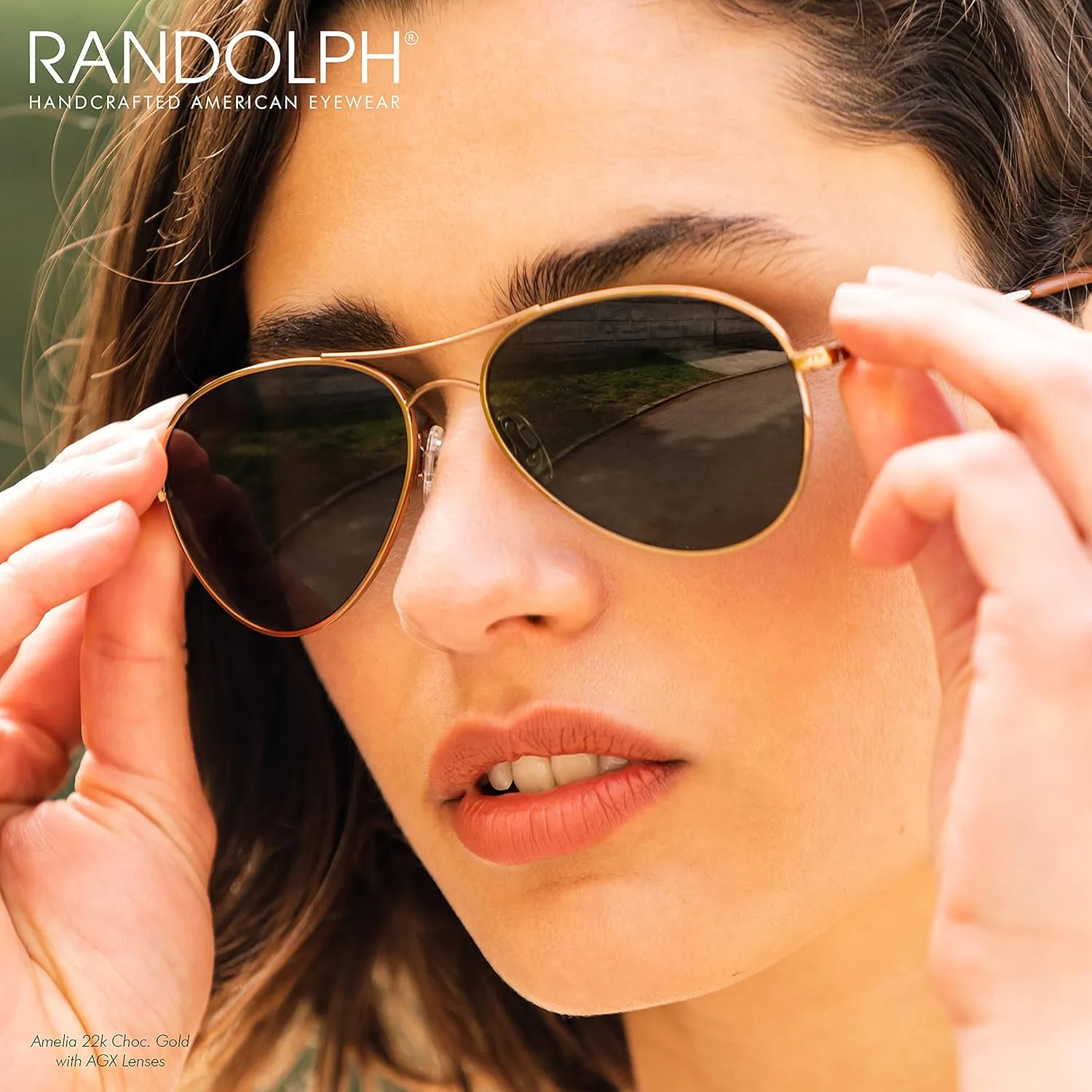 Randolph USA | Amelia Aviator Authentic Sunglasses for Women Non-Polarized 100% UV