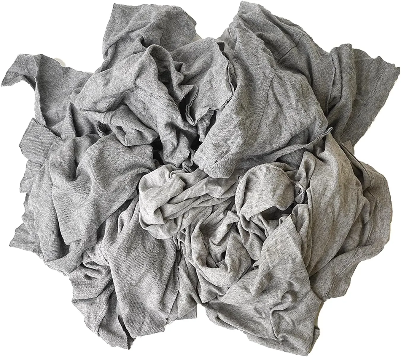 Recycled Gray T-Shirt Rags – Shop Bulk Cleaning Rags, Cotton Rags for Cleaning, Dusting & Polishing, for House, Wood, Paint, Oil, Window (10 lbs. Bag)