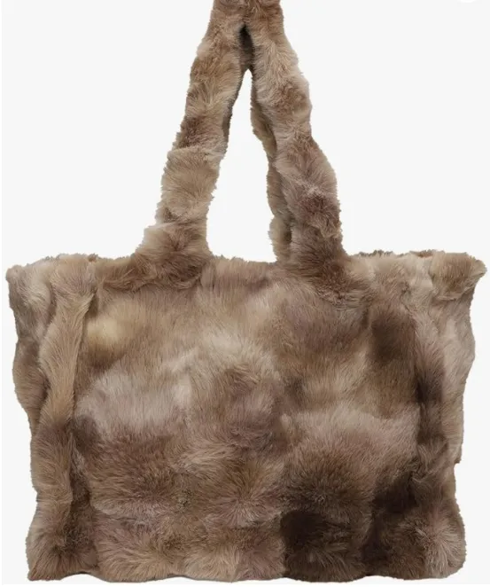 Regal Faux Fur Tote Bag
