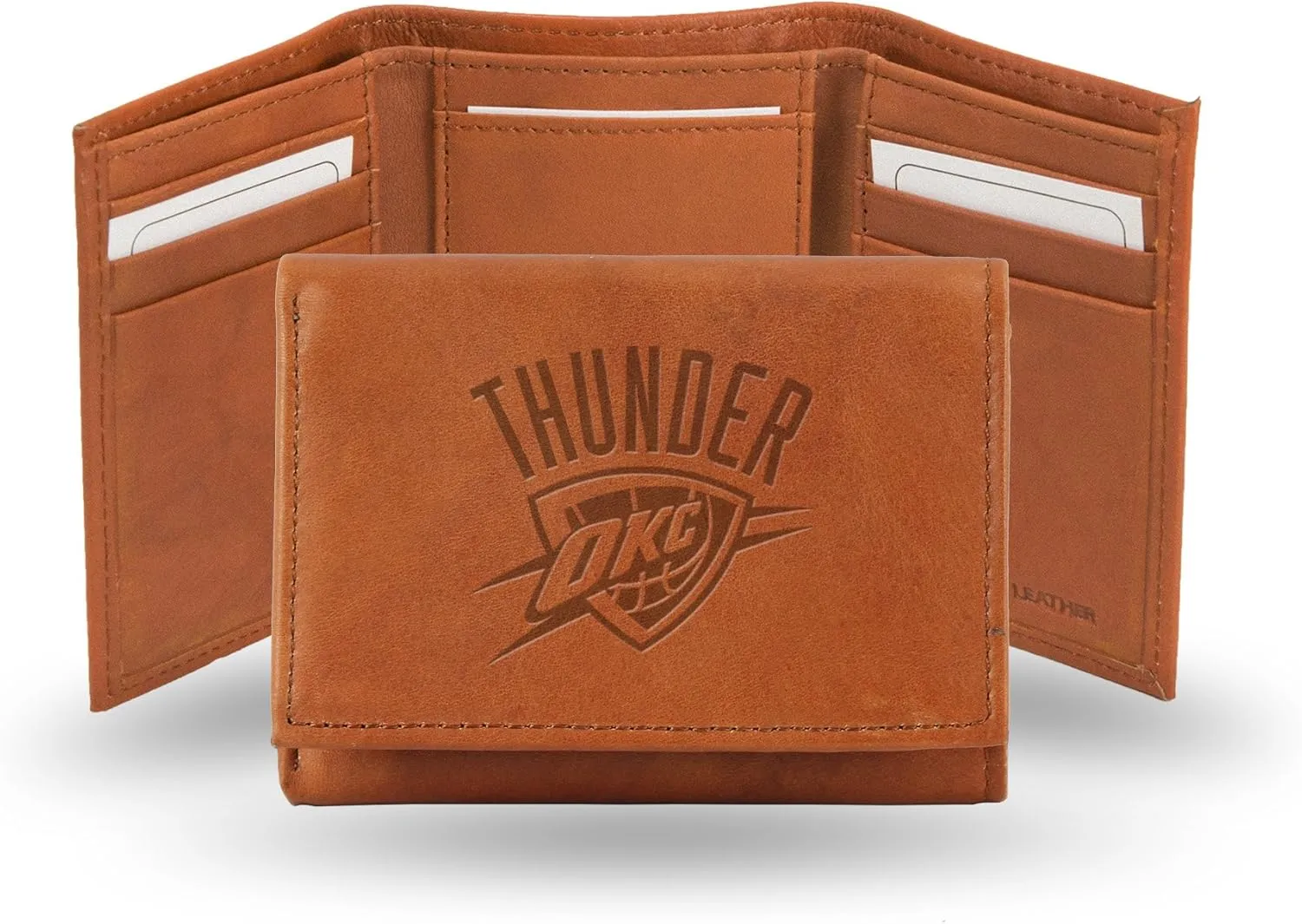 Rico Industries NBA Embossed Leather Trifold Wallet, Oklahoma City Thunder
