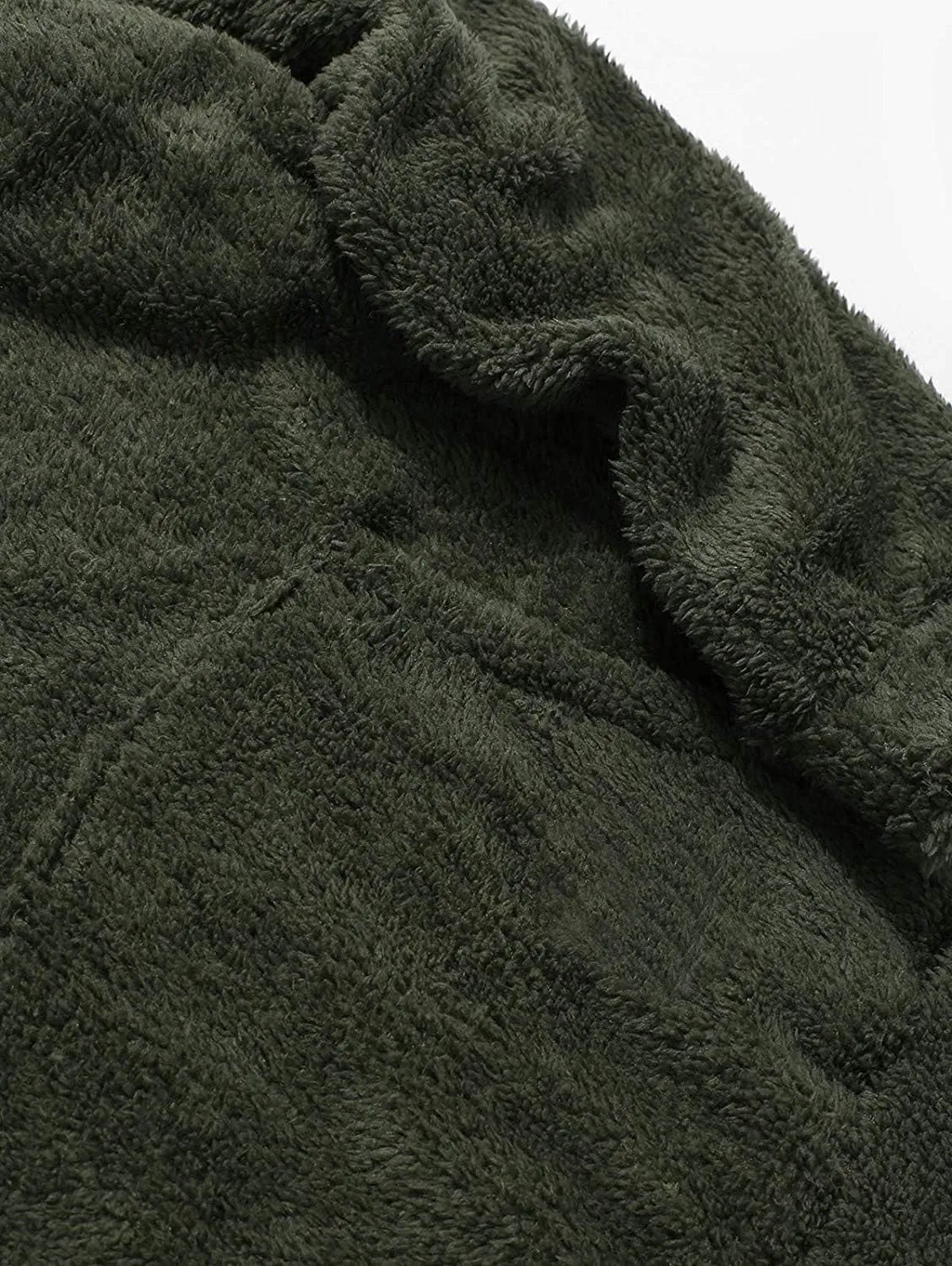 Runcati Mens Fuzzy Sherpa Pullover Hoodie Sweatshirts Long Sleeve Sport Front Pocket Military Fall Outwear Winter Hooded
