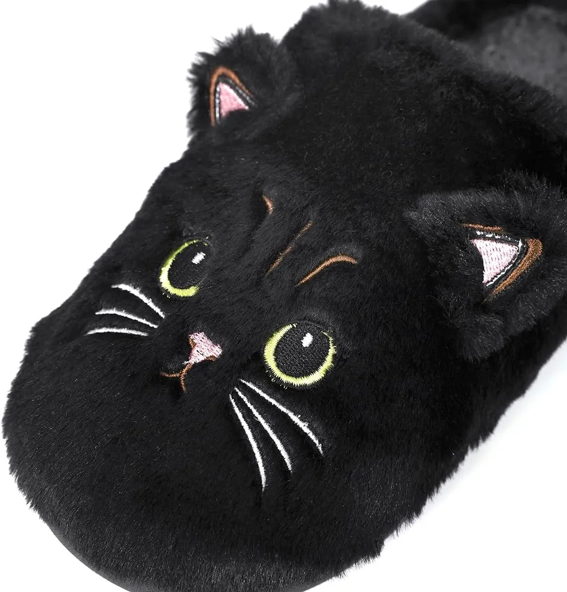 Rungion Cute Cat Sheep House Slippers for Women Men Fluffy Plush Slippers Cozy Soft Memory Foam Indoor Shoes Non-slip Winter