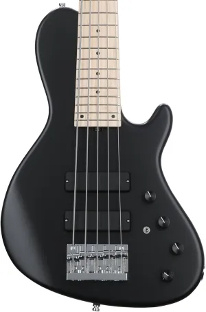 Sadowsky MetroLine 24-fret Single Cut Bass, Swamp Ash Body, 5-string - Solid Black Satin