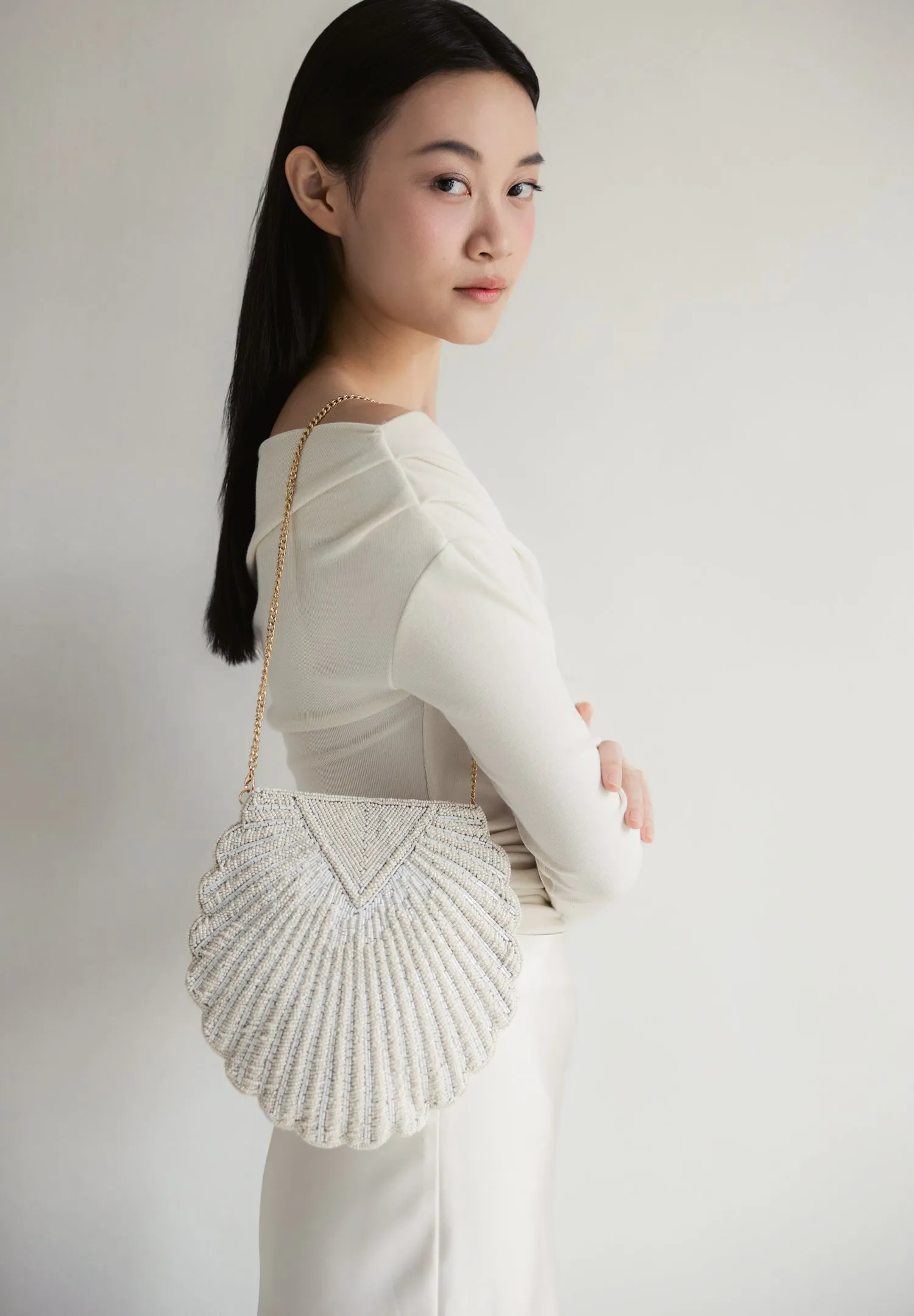 Seashell Beaded Handbag (Preorder)