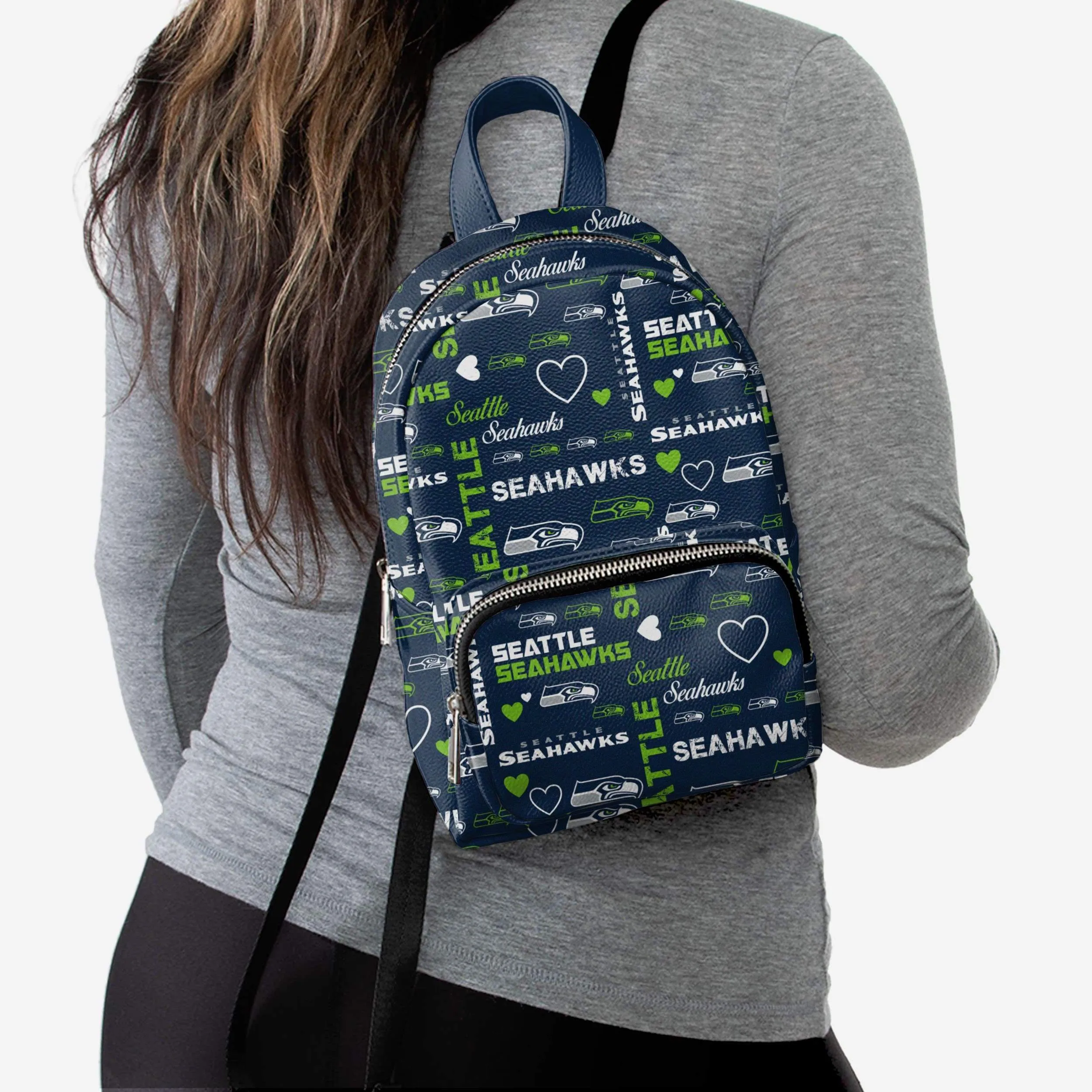 Seattle Seahawks Logo Love Mini Backpack