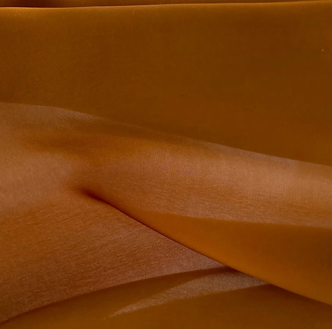 Semi-Sheer Goldfinger Mica Polyester Satin Charmeuse