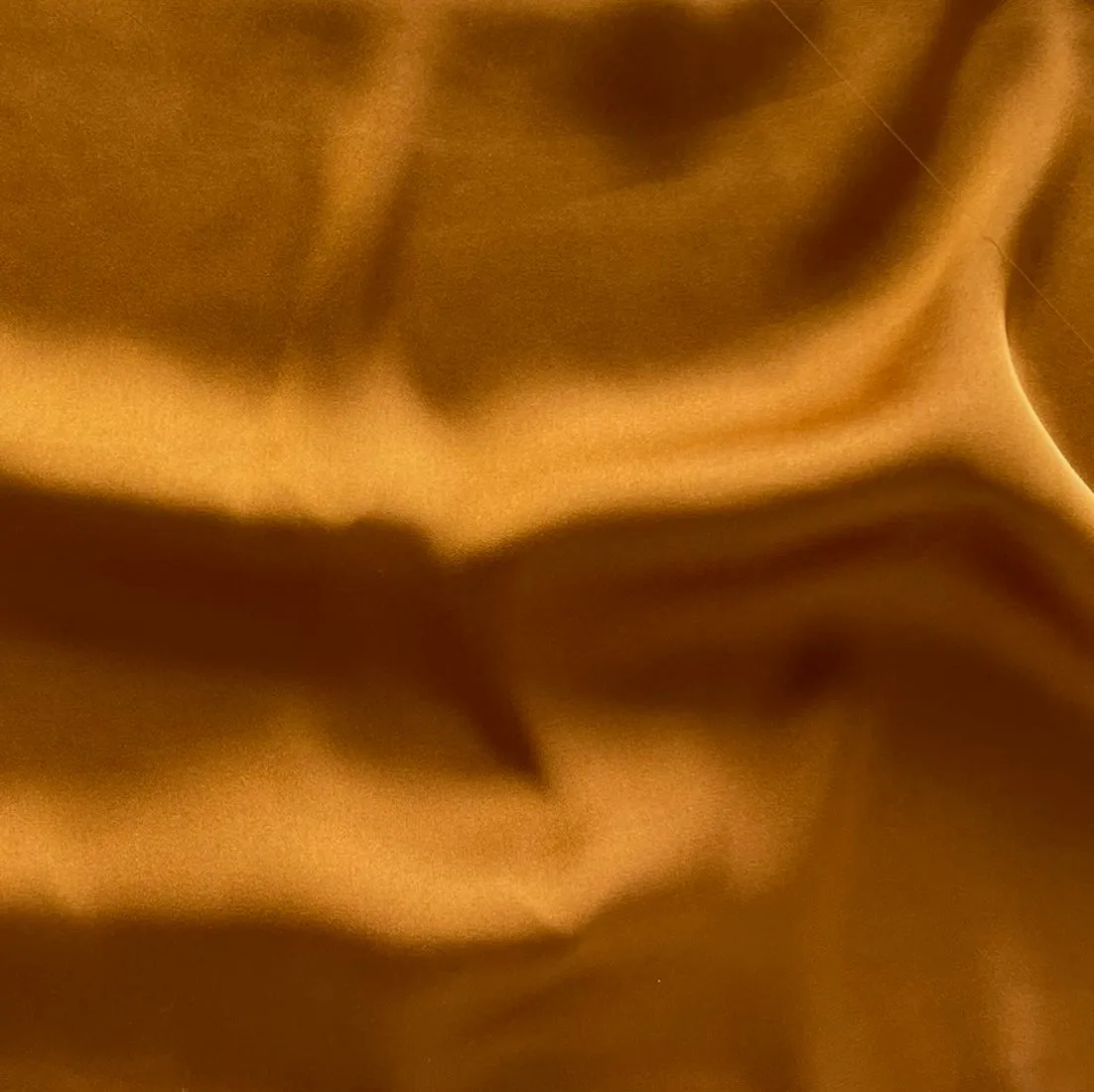 Semi-Sheer Goldfinger Mica Polyester Satin Charmeuse