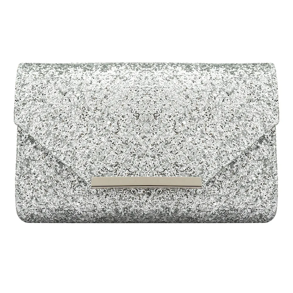 Sequined Envelope Clutch Bags Wedding Handbag