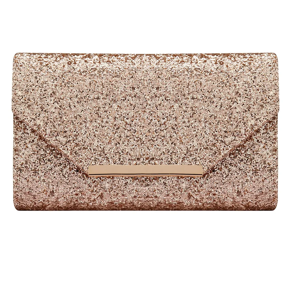 Sequined Envelope Clutch Bags Wedding Handbag