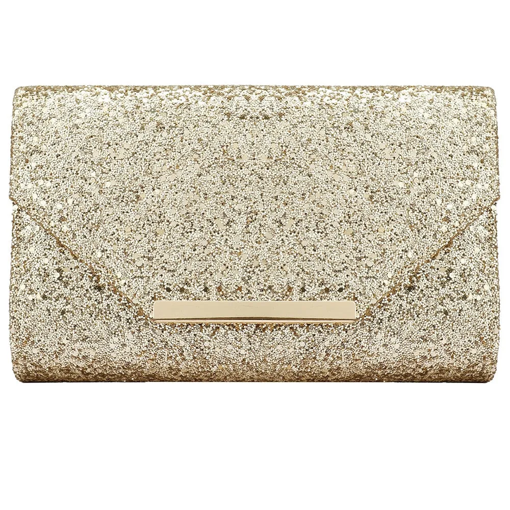 Sequined Envelope Clutch Bags Wedding Handbag