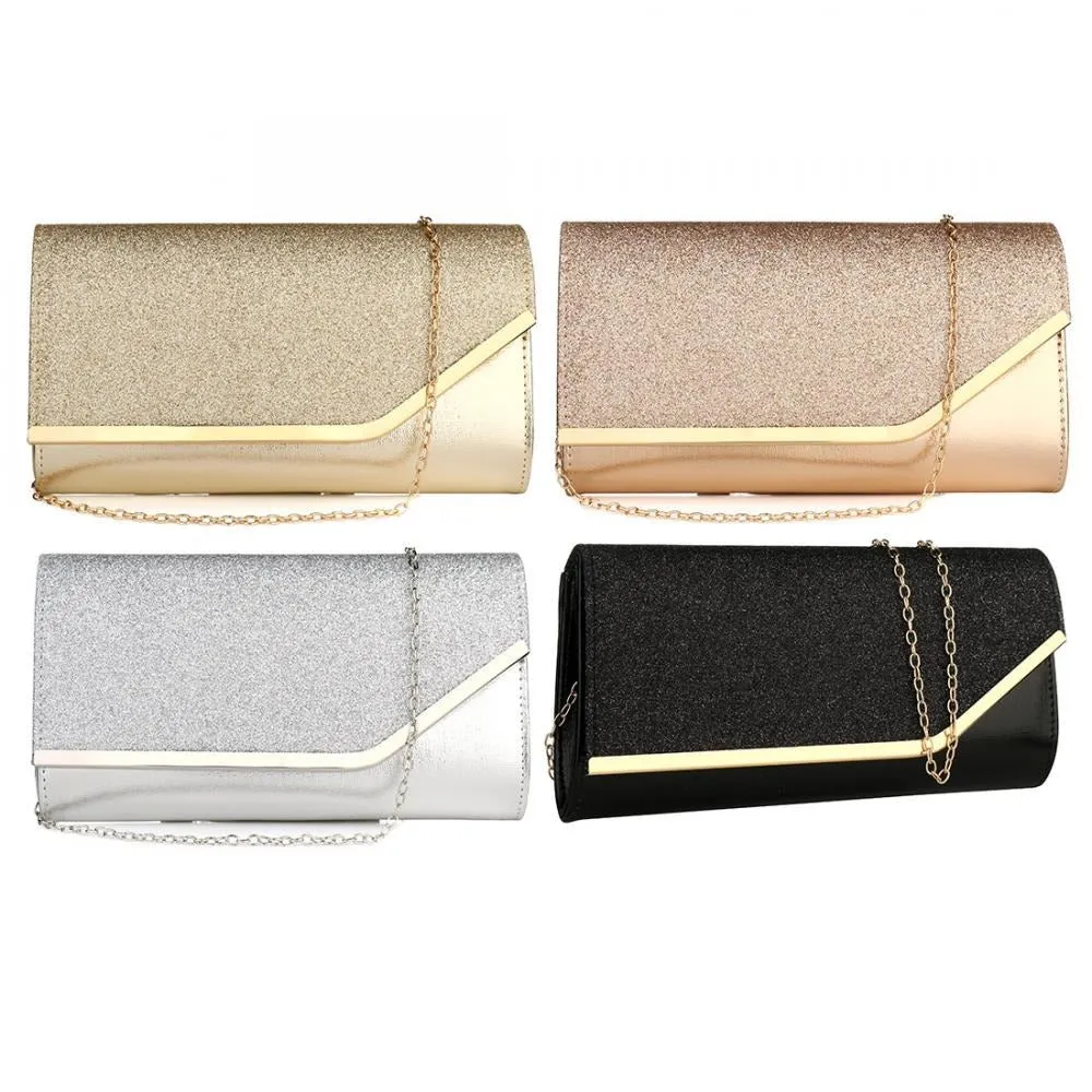 Sequined Envelope Clutch Bags Wedding Handbag
