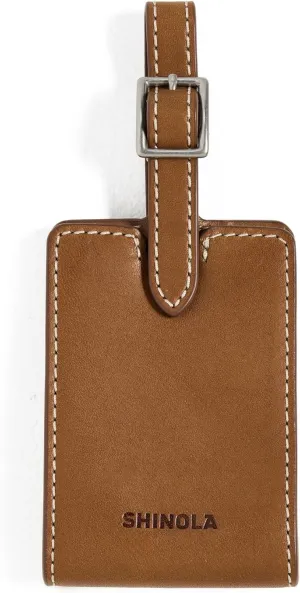 Shinola Men's Leather Luggage ID Tag