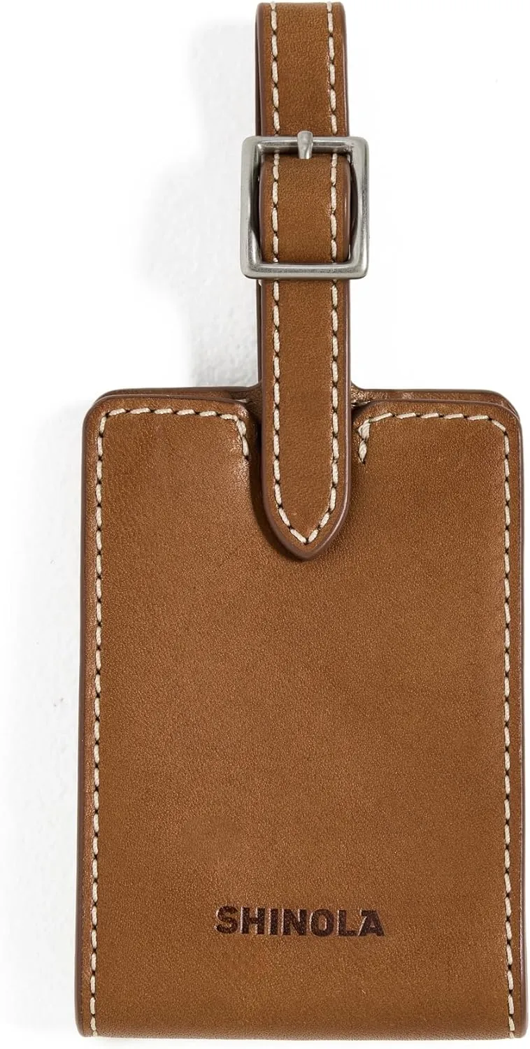 Shinola Men's Leather Luggage ID Tag