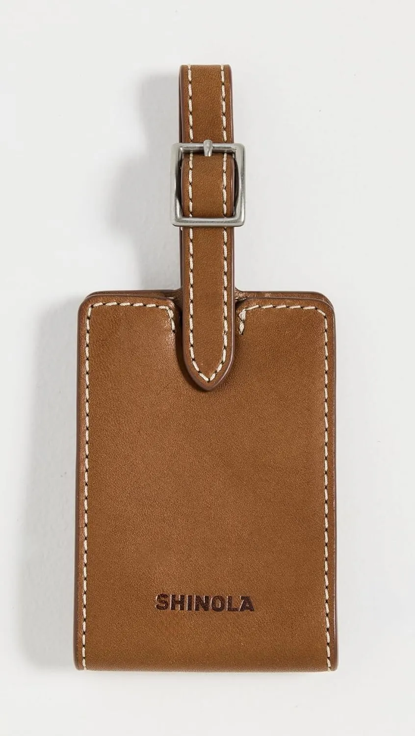 Shinola Men's Leather Luggage ID Tag