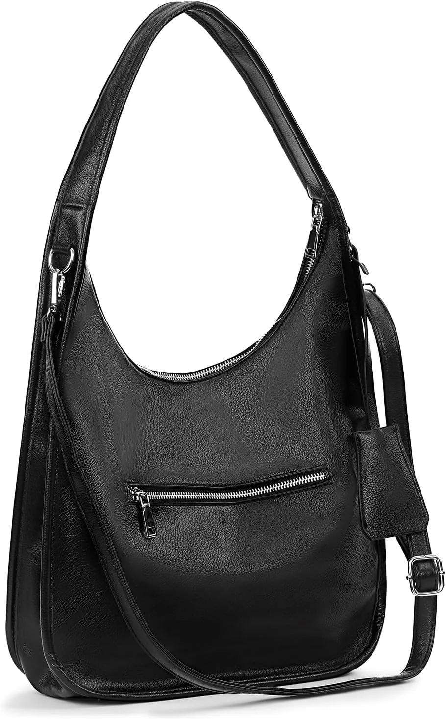 Shoulder Bag for Women, Black Toto Bags with Zipper Closure (#Black)