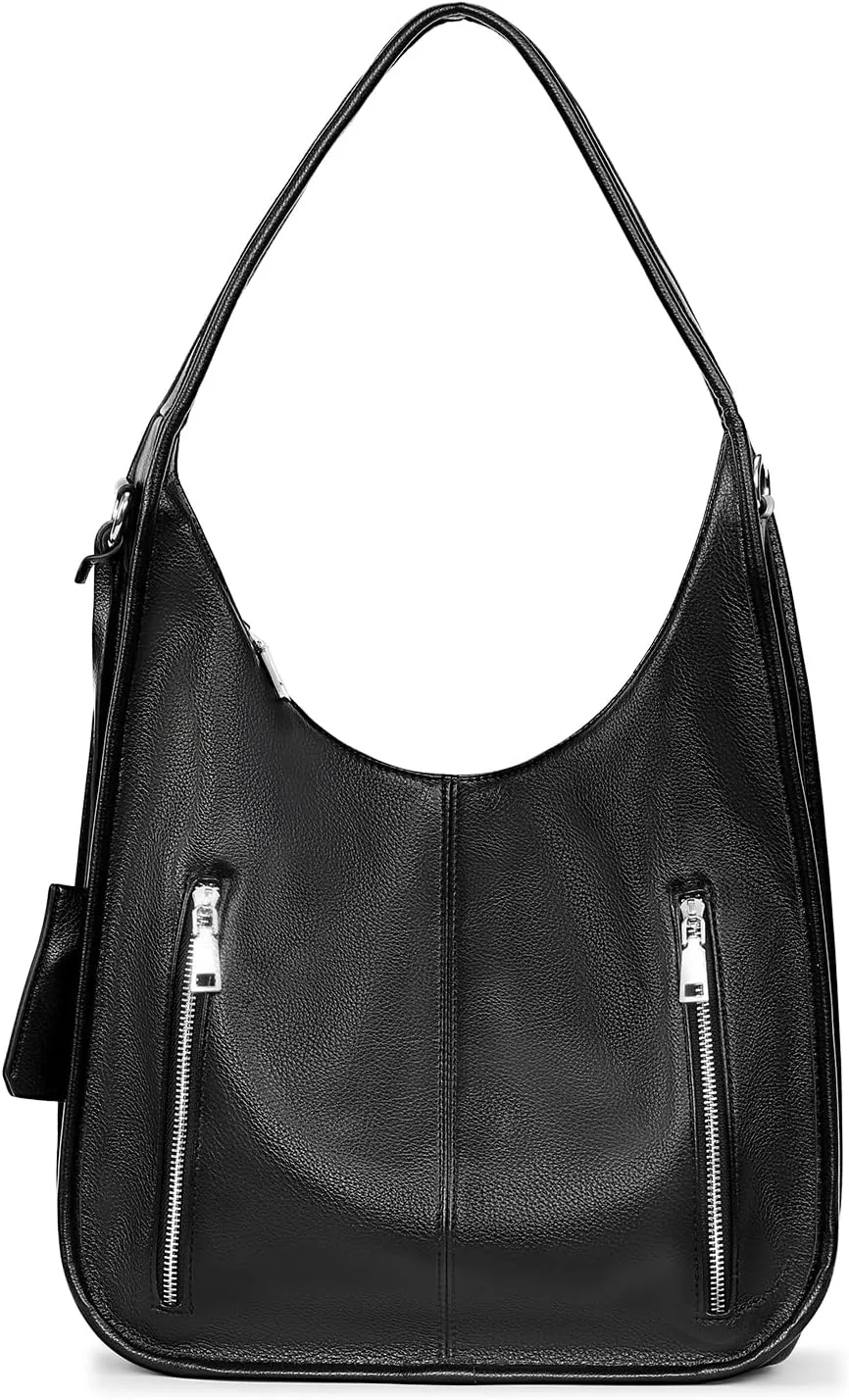 Shoulder Bag for Women, Black Toto Bags with Zipper Closure (#Black)