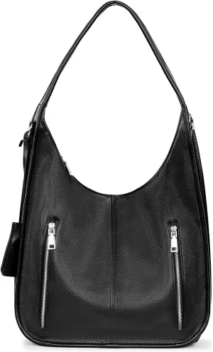 Shoulder Bag for Women, Black Toto Bags with Zipper Closure (#Black)