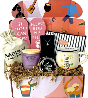 SILLY OBSESSIONS Gift Box for Mother Birthday Gift Basket for Mom, Wife. Gift Set for New Mom, Pregnant Women, Baby Shower.