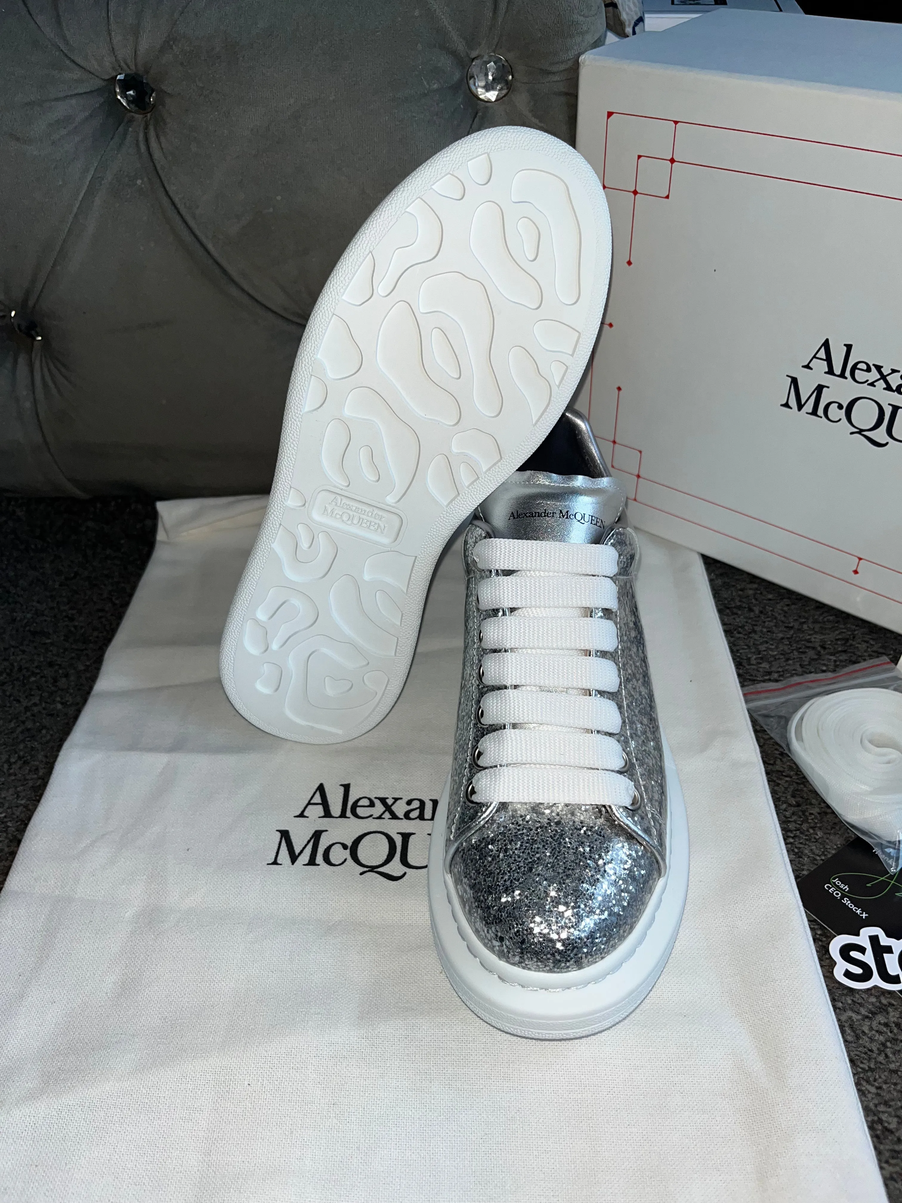 Silver Glittery Queenies