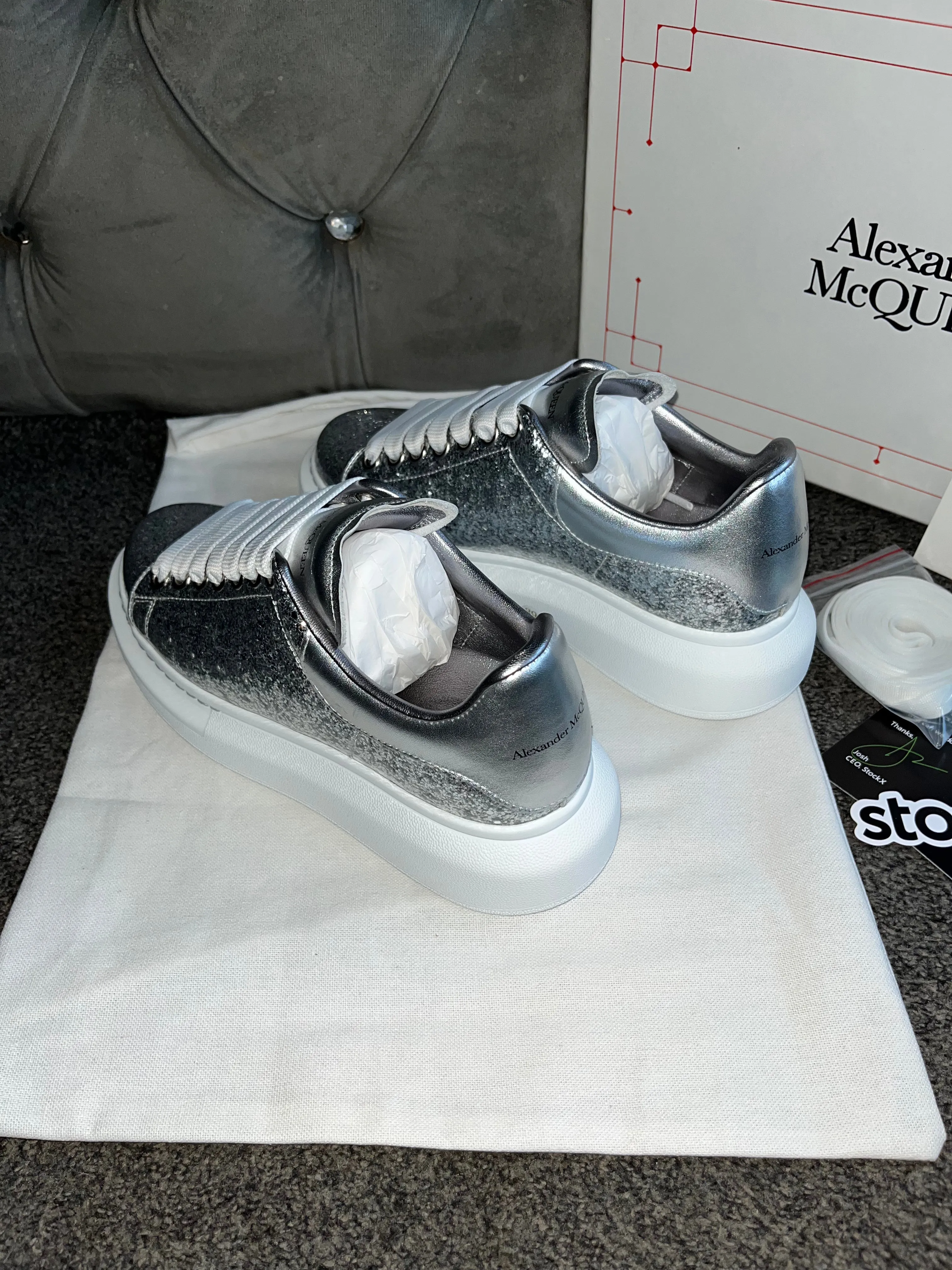 Silver Glittery Queenies