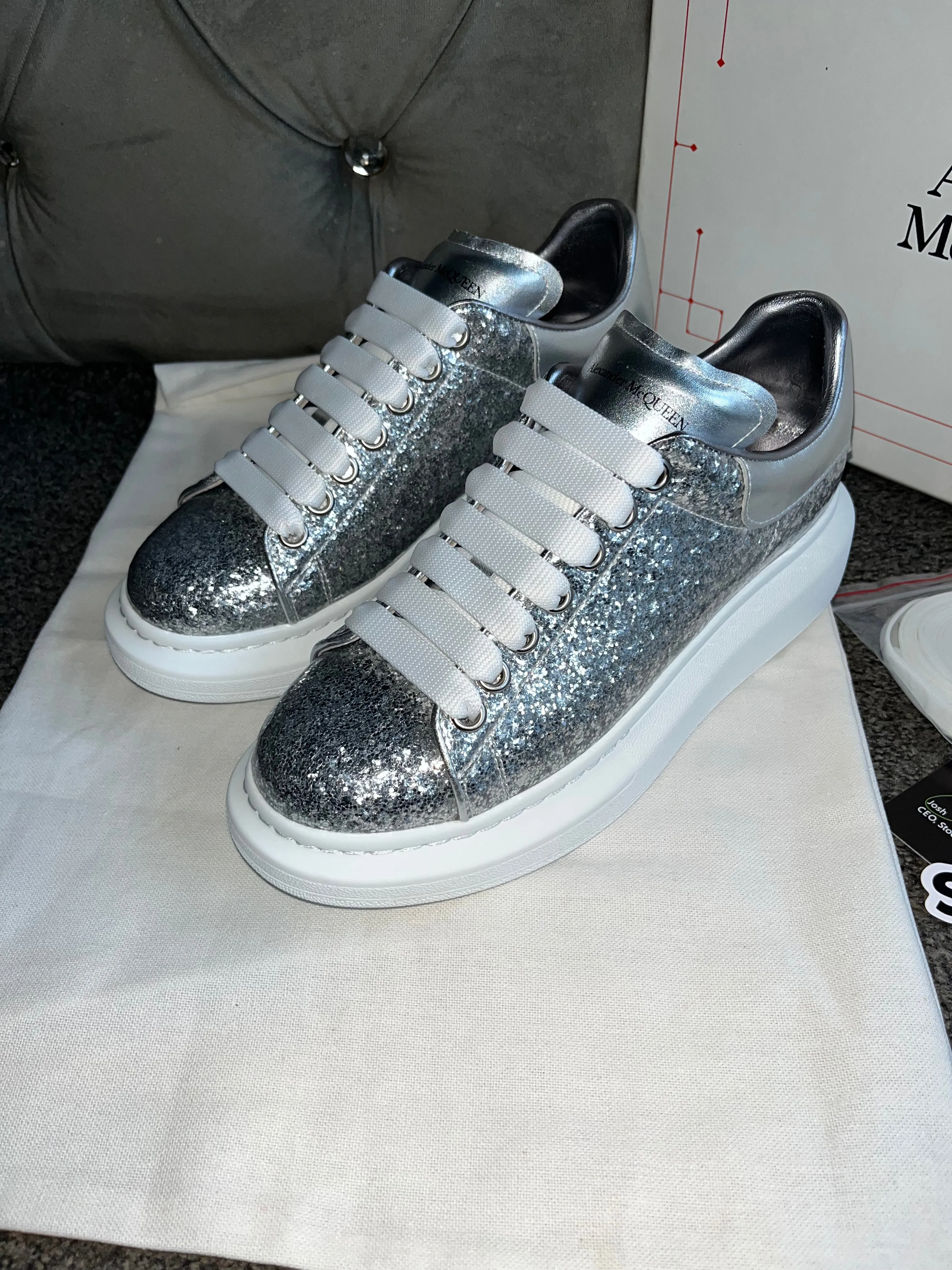 Silver Glittery Queenies